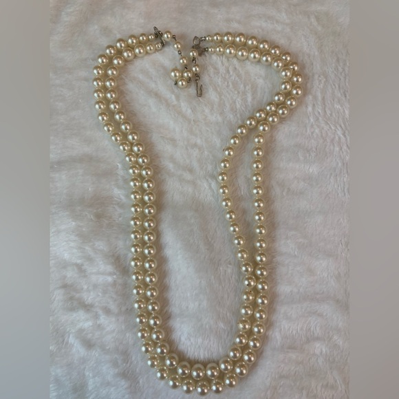 Vintage Laguna Double Strands Faux Pearls‎ Necklace - Picture 1 of 6